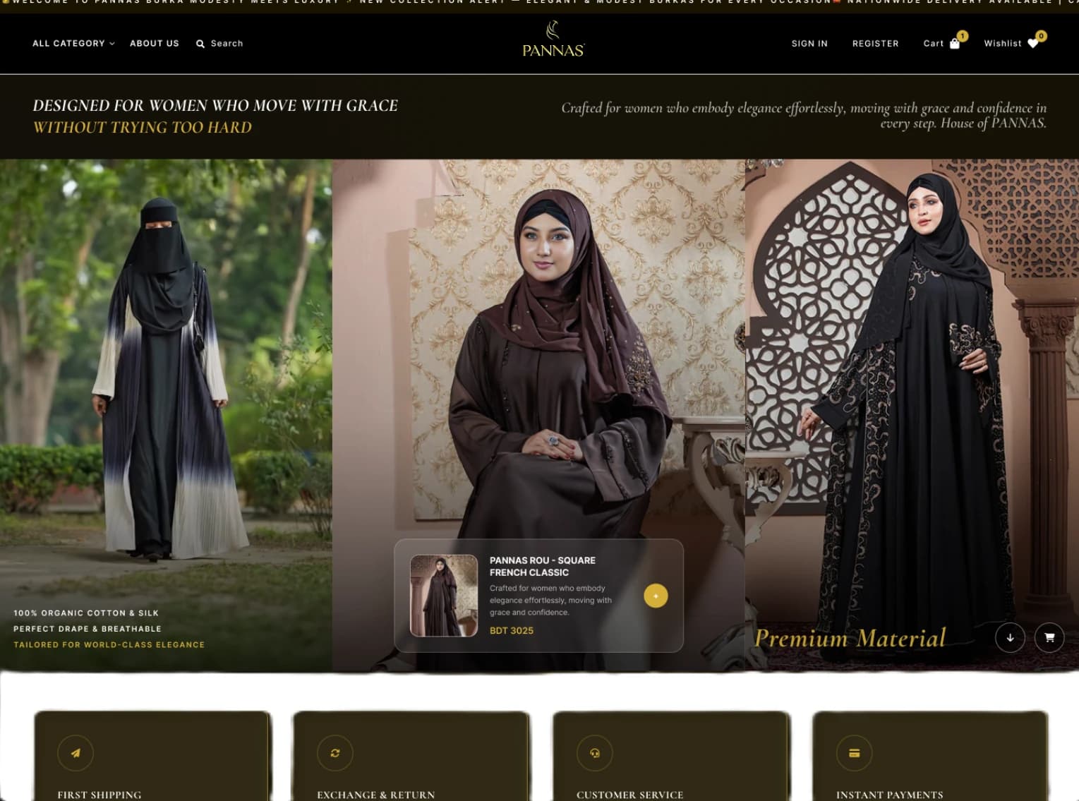 Pannas Collection website